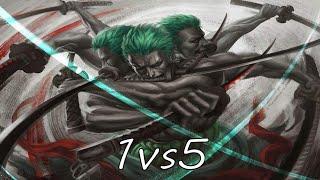 Bleach vs One Piece -- BvO -- 1 vs 5 game Zoro