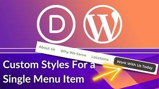 Divi Theme Tutorial: Apply Custom Styles to WordPress Menu Item with CSS