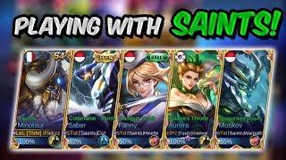 Playing with the SAINTS INDO TEAM in RANKED! (Warpath, Hinelle, Cul) - Mobile Legends