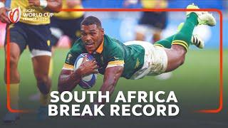 South Africa break record for FASTEST ever try bonus point! | Rugby World Cup 2023