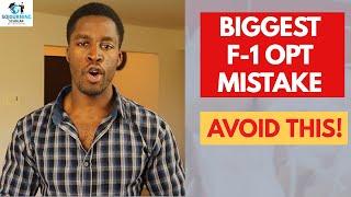 How To Choose OPT Start Date With No Job Offer | Biggest OPT Mistake By F1 Visa Students