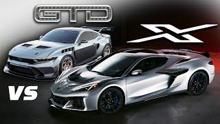 CORVETTE ZR1X VS MUSTANG GTD - Which is King of the Hill?