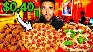 WORLD’S CHEAPEST Vs. MOST EXPENSIVE PIZZA | $0.40 vs $100,000 (MrBeast Record Broken)!