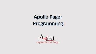 Apollo Pager Programming