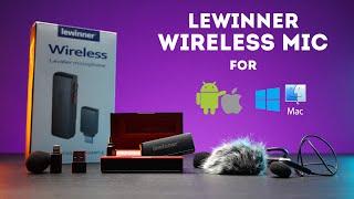 Lewinner wireless lavalier microphone bluetooth lapel clip on mic Review