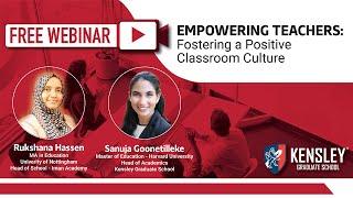 Empowering Teachers: Proven Strategies for Cultivating a Positive Classroom Culture | Webinar