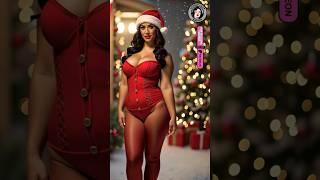 Red corsets and the curvy brunettes - beautiful ladies wishing you a Merry Christmas Vol.2