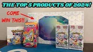 THE UNDISPUTED TOP 5 POKEMON TCG PRODUCTS OF 2024!! + CUZMAS WEEK 3 GIVEAWAY!!