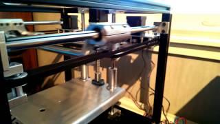 Aluminium Core-XY 3D-printer first moves after major rebuild