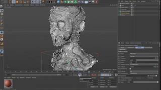 Уроки Cinema 4D:Урок по тесту 2 Cinema 4D R21 , сила поля, создание объёма, объект Матрица
