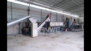 1000kg/h pet bottle hot washing line, plastic bottle recycling plant