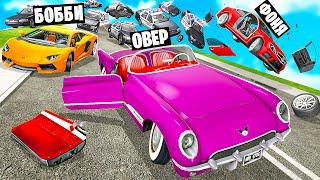 ПОЛИЦЕЙСКАЯ ПОГОНЯ НА ОГРОМНОМ СПУСКЕ! ГОРКА СМЕРТИ В BeamNG.drive