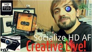 Обзор веб камеры тест Creative Live! Cam Socialize HD AF 720P 10MP Webcam Мысля от Эдгара HD