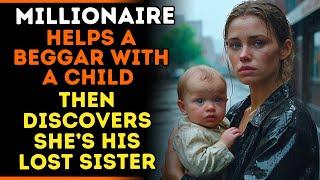 MILLIONAIRE HELPS A BEGGAR WITH A CHILD, THEN DISCOVERS SHE’S HIS LONG-LOST SISTER