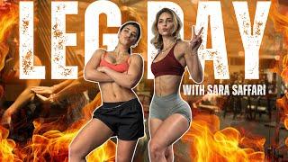 getting an insane glute pump with Sara Saffari | leg day vlog