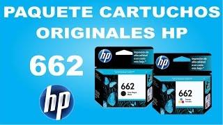 Paquete COMBO cartuchos de tinta HP 662 negro y color originales