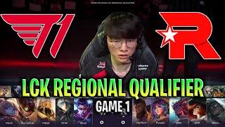 T1 vs KT FULL GAME 1 LCK REGIONAL QUALIFIER 2024 - SKT T1 vs KT ROLSTER LCK REGIONAL QUALIFIER 2024