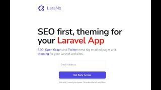 LaraNx SEO first theming for Laravel Demo