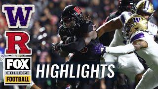 Washington Huskies vs. Rutgers Scarlet Knights Highlights | FOX College Football