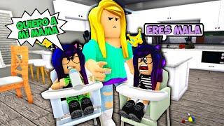 KORI BEBÉ Y SU GEMELA TIENEN UNA NIÑERA MALVADA | Kori Roblox