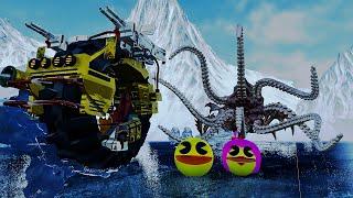 PACMAN VS MONSTER #pacman #monsterpacman #robotpacman