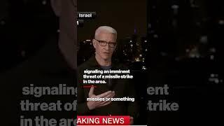 Dramatic moment CNN’s Anderson Cooper forced to head to bomb shelter during live broadcast #shorts