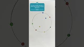 Connect the dots of same color without crossing the lines ? #braintest #challenge #mindgames #puzzle