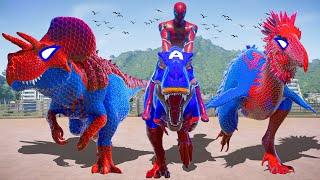 ALL SuperHero Dinosaurs Battle in Jurassic World |Dinosaur Pro 8 SuperHero Team|