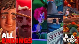 Hello Neighbor 2 All Endings (Bad Ending True Ending, DLC Ending, Secret Ending, TPS ENDING) 4K 2022