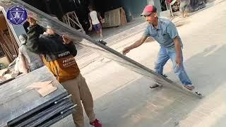 Instalasi Pintu Besi / Pintu Garasi Henderson Sliding Cat Powder Coating  Bandung Jaya Steel