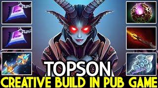 TOPSON [Queen of Pain] Destroy Pub Game with Creative Build Dota 2