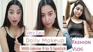 Easy Everyday Makeup Look| Using Lakme 9to5 | Bangla Vlog| Durba Dey