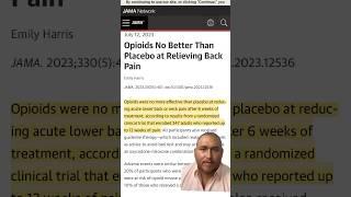 Opioids are no better than placebo for back pain: Study finds