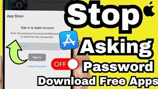 Turn OFF Apple ID Password When Downloading Apps on iPhone in iOS 18 (2024)