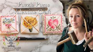 How to make a paper puzzle purse.