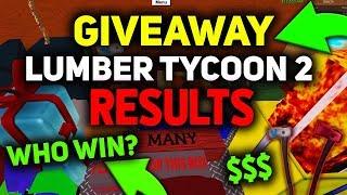 Lumber Tycoon 2 - Giveaway Results