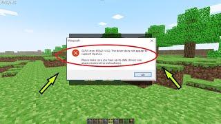 how to fix opengl error in minecraft