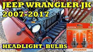 How to replace headlight bulbs in a Jeep Wrangler JK years 2007-2017.