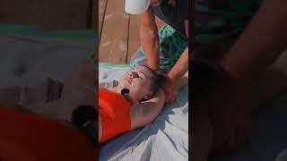 Anna's healing through stretching of osteopath Vadim #yoga