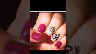 Mahashivratri special Ome design nail art #nailtrends #nailtutorial #youtubeshorts