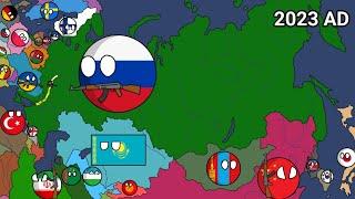 History of Russia and neighbor (650 - 2024) Countryballs Best version