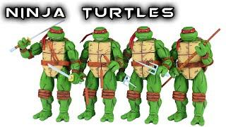 NECA TEENAGE MUTANT NINJA TURTLES Comic Action Figure 4 Pack Review