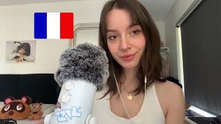 ASMR french ramble + fluffy mic (soft spoken)