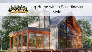 Log Home with a Scandinavian Style