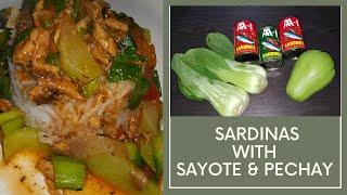 Ginisang Sardinas with Sayote & Pechay | Ginisang Sardinas | Sardines with Sayote & Pechay