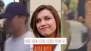 Mert Ramazan Demir New Viral Vedio from Set !Afra Saraçoğlu Busy