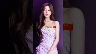 Top 10 asian countries with most beautiful  women 2024 #shorts #beautiful