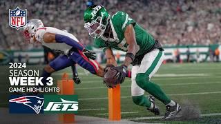 New England Patriots vs. New York Jets Game Highlights | NFL 2024 Season Week 3