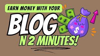 Quick Blog Setup Trick to Make Money Online (2024)