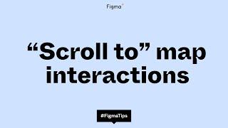 Scroll to map interactions